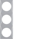 Berker 918192507 Rahmen 3-fach Integro Flow grau glänzend 