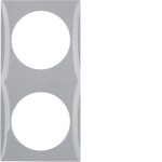 Berker 918262507 Rahmen 2-fach Integro Flow grau glänzend 