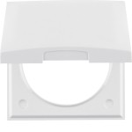Berker 918282509 Rahmen mit Klappdeckel Integro Flow/Pure polarweiß glänzend 