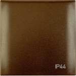 Berker 918282591 Rahmen mit Klappdeckel und Aufdruck 'IP44' Integro Flow braun matt 