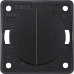 Berker 936552510 Serienschalter gemeinsame Eingangsklemme Integro - Design Flow/Pure schwarz glänzend 