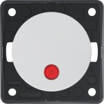 Berker 937722509 Kontroll-Taster Schließer rote Linse Integro - Design Flow/Pure polarweiß glänzend 