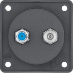 Berker 945602505 Antennen-Verbinderdose Radio/SAT Integro Modul-Einsätze anthrazit matt 