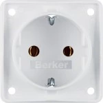 Berker 947782502 Schuko-Steckdose mit Steckklemmen Integro Modul-Einsätze polarweiß matt 