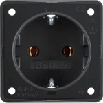 Berker 947782503 Schuko-Steckdose mit Steckklemmen Integro Modul-Einsätze schwarz matt 