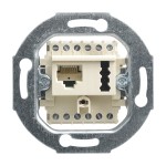 Busch-Jaeger UAE 86TAE 6 F+N UAE 8(6)/TAE 6F+N - Anschlussdose 2 x 6-polig 2CKA000230A0381 