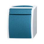 Busch-Jaeger 2601/7 W-53 Wippschalter Kreuzschaltung grau/blaugrün 2CKA001085A1604 