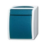 Busch-Jaeger 2601/2 W-53 Wippschalter Ausschaltung 2-polig grau/blaugrün 2CKA001085A1605 
