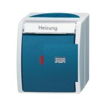 Busch-Jaeger 2601/6 SKWNH-53 Wippkontrollschalter/Heizungsschalter Aus- und Wechselschaltung grau/blaugrün 2CKA001085A1609 
