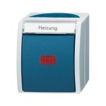 Busch-Jaeger 2601/2 SKWNH-53 Wippkontrollschalter/Heizungsschalter Ausschaltung 2-polig grau/blaugrün 2CKA001085A1610 