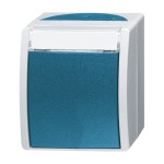 Busch-Jaeger 2601/6 WN-53 Wippschalter Aus- und Wechselschaltung grau/blaugrün 2CKA001085A1611 