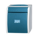 Busch-Jaeger 2601/6 WGL-53 Wippschalter Aus- und Wechselschaltung grau/blaugrün 2CKA001085A1613 