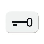 Busch-Jaeger 2525 TR-214 Tastersymbol Schlüssel alpinweiß 2CKA001433A0044 