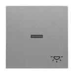Busch-Jaeger 1789 LI-803 Wippe mit Aufdruck mit kleiner transparenter Kalotte graumetallic 2CKA001751A3014 