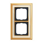 Busch-Jaeger 1722-838 Rahmen 2-fach Messing poliert elfenbeinweiß 2CKA001754A4634 