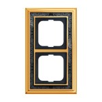 Busch-Jaeger 1722-833 Rahmen 2-fach Messing poliert Dekor anthrazit 2CKA001754A4649 
