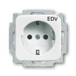 Busch-Jaeger 20 EUC/DV-214 Schuko-Steckdose mit Aufdruck 'EDV' alpinweiß 2CKA002011A3074 