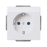 Busch-Jaeger 20 EUN-83 Schuko-Steckdose mit Beschriftungsfeld alusilber 2CKA002011A3810 