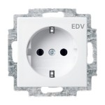 Busch-Jaeger 20 EUC/DV-914 Schuko-Steckdose mit Aufdruck 'EDV' alpinweiß 2CKA002011A6235 