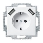 Busch-Jaeger 20 EUCB2USB-914 Schuko 2x USB-Steckdose alpinweiß 2CKA002011A6266 