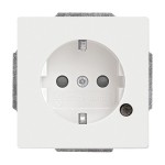 Busch-Jaeger 20 EUCBL-84 Schuko-Steckdose mit LED Kontrolllicht studioweiß 2CKA002013A5286 
