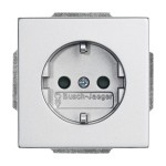 Busch-Jaeger 20 EUCBLI-83 Schuko-Steckdose Busch-steplight® mit Nachtorientierungslicht alusilber 2CKA002013A5293 
