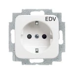 Busch-Jaeger 20 EUC/DVKS-214 Schuko-Steckdose mit Aufdruck 'EDV' alpinweiß 2CKA002013A5320 