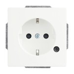 Busch-Jaeger 20 EUCBL-884 Schuko-Steckdose mit LED Kontrolllicht studioweiß matt 2CKA002013A5336 