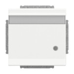 Busch-Jaeger 20 EUKNBL-884 Schuko-Steckdose mit Klappdeckel Beschriftungsfeld und LED Kontrolllicht studioweiß matt 2CKA002018A1552 