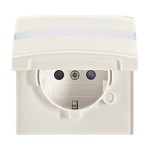 Busch-Jaeger 20 EUGKBN-32-101 Schuko-Steckdose mit Klappdeckel und Beschriftungsfeld cremeweiß 2CKA002064A0299 