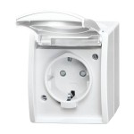 Busch-Jaeger 20 EBW-54 Schuko Steckdose mit erhöhtem Berührungsschutz alpinweiß 2CKA002083A0843 