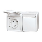 Busch-Jaeger 20/2 EWN-54 Schuko Steckdose 2-fach alpinweiß 2CKA002084A0715 