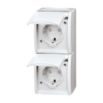 Busch-Jaeger 20-02 EBW-54 Schuko Steckdose mit erhöhtem Berührungsschutz alpinweiß 2CKA002084A0722 