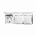 Busch-Jaeger 2300/3 EBW-54 Schuko Steckdose mit erhöhtem Berührungsschutz alpinweiß 2CKA002084A0724 