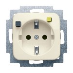 Busch-Jaeger 3120 EUCB-212 FI-SCHUKOMAT Schuko-Steckdose mit Fehlerstrom-Schutzschalter cremeweiß 2CKA003116A0659 