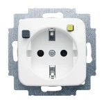 Busch-Jaeger 3120 EUCB-214 FI-SCHUKOMAT Schuko-Steckdose mit Fehlerstrom-Schutzschalter alpinweiß 2CKA003116A0660 