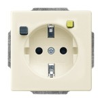 Busch-Jaeger 3120 EUCB-82 FI-SCHUKOMAT Schuko-Steckdose mit Fehlerstrom-Schutzschalter elfenbeinweiß 2CKA003116A0661 
