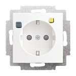 Busch-Jaeger 3120 EUCB-914 FI-SCHUKOMAT Schuko-Steckdose mit Fehlerstrom-Schutzschalter alpinweiß 2CKA003116A0663 