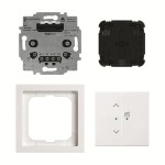 Busch-Jaeger 62731/UJ-84-WL Jalousie-Einsatz flex 1-fach Komplettset mit 2-fach Bedienelement studioweiß 2CKA006200A0284 