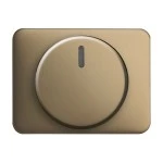 Busch-Jaeger 6540-21 Zentralscheibe mit Drehknopf Befestigungsmutter und Glimmlampe bronze 2CKA006599A1490 
