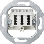 Gira 003302 TAE-Anschlussdose TAE 3 x 6 NFN Einsatz Weiß 