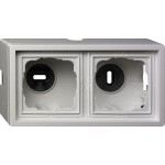 Gira 0062112 AP-Gehäuse 2f + Rahmen Flächenschalter Reinweiß 