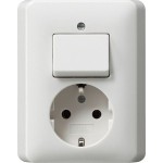 Gira 017603 Kombi AusWe/SCHUKO Vollpl. Standard 55 Reinweiß 