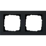 Gira 021209 Abdeckrahmen 2f Gira E2 Schwarz m 