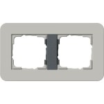 Gira 0212422 Abdeckrahmen 2f Gira E3 Grau/Anthrazit 