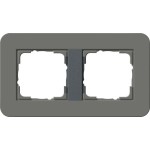 Gira 0212423 Abdeckrahmen 2f Gira E3 Dklgrau/Anthrazit 
