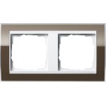 Gira 0212763 Abdeckrahmen 2f Zwischenr. RW Gira Event Klar Braun 
