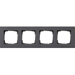 Gira 0214235 Abdeckrahmen 4f flach Gira E2 Anthrazit 