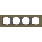 Gira 0214426 Abdeckrahmen 4f Gira E3 Umbra/Anthrazit 