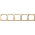 Gira 021501 Abdeckrahmen 5f Standard 55 Cremeweiß 